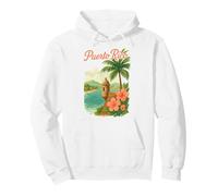 Puerto Rico Coastal Fort Tropical Island Gráfico Sudadera con Capucha