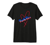 Puerto Rico corazón Boricua Orgullo Herencia hispana Camiseta Premium