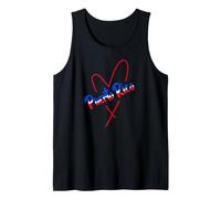 Puerto Rico corazón Boricua Orgullo Herencia hispana Camiseta sin Mangas