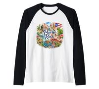 Puerto Rico, EE.UU., San Juan, Caribe Camiseta Manga Raglan