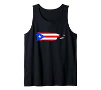 Puerto Rico Flag Map Camiseta sin Mangas