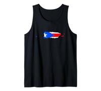 Puerto Rico Flag Map Camiseta sin Mangas