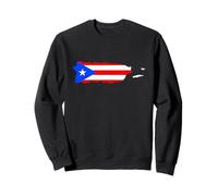 Puerto Rico Flag Map Sudadera