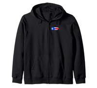 Puerto Rico Flag Map Sudadera con Capucha