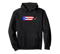 Puerto Rico Flag Map Sudadera con Capucha