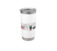Puerto Rico Frog Coqui Bandera Puertorriqueña Hispana Vaso térmico de acero inoxidable de doble pared