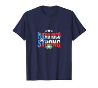 Puerto Rico Fuerte: Orgullo patriótico de la Rana Coqui Camiseta, Hombre, Azul Marino, S