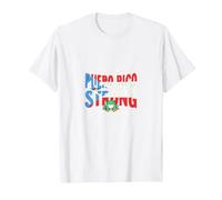 Puerto Rico Fuerte: Orgullo patriótico de la Rana Coqui Camiseta, Hombre, Blanco, L