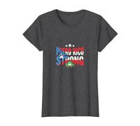 Puerto Rico Fuerte: Orgullo patriótico de la Rana Coqui Camiseta, Mujer, Jaspeado Oscuro, S