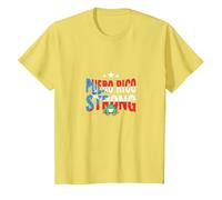Puerto Rico Fuerte: Orgullo patriótico de la Rana Coqui Camiseta, Niños, Limón, 8 años
