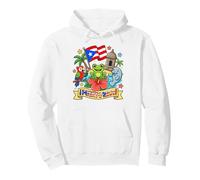 Puerto Rico Kids Coquí Frog Parrot Manatí Bandera Heritage Sudadera con Capucha