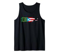 Puerto Rico Mapa Homenaje al #21 con la Bandera Boricua Camiseta sin Mangas
