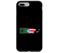 Puerto Rico Mapa Homenaje al #21 con la Bandera Boricua Carcasa para iPhone 7 Plus/8 Plus