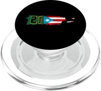 Puerto Rico Mapa Homenaje al #21 con la Bandera Boricua PopSockets PopGrip para MagSafe