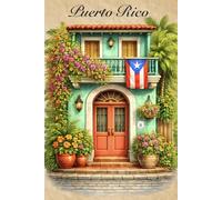 Puerto Rico Notebook: La Isla del Encanto • Hardcover Lined Journal with 200 Cream Pages • Casita Menta Floral Edition