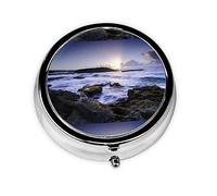 Puerto Rico - Pastillero de playa de metal, organizador de píldoras, organizador de medicamentos, contenedor de píldoras