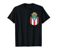 Puerto Rico Pocket Frog Straw Hat Coqui Cute Flag Pride Camiseta