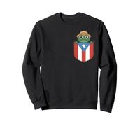 Puerto Rico Pocket Frog Straw Hat Coqui Cute Flag Pride Sudadera