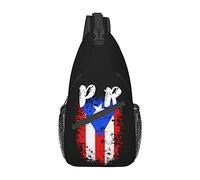 Puerto Rico Pr Flag Sling Backpack Travel Crossbody Casual Chest Shoulder Bag Fashion Fanny Pack