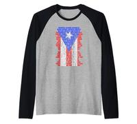 Puerto Rico Pueblos Camiseta Manga Raglan