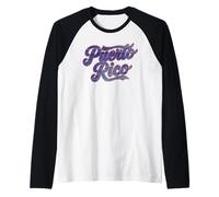 Puerto Rico Puerto Rico Texto Estilo Vintage Camiseta Manga Raglan