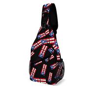 Puerto Rico Rican Country Flag Sling Bag Crossbody Mochila Travel Chest Daypack