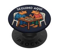 Puerto Rico Seguimo Aqui Coquí Frog Domino Hispanic Heritage PopSockets PopGrip Adhesivo
