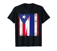 Puerto Rico Tailandia Media Bandera Raíces Puertorriqueñas Tailandesas Camiseta