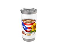 Puerto Rico Taza De Café Bandera Puertorriqueña Boricua Vaso térmico de acero inoxidable de doble pared