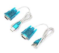 Puerto USB a puerto RS232, puerto USB a puerto serie RS232 2Pcs HL-340 Adaptador de puerto serie USB a RS232 Cable serie de 9 pines, apto para Win95 / 98 / 98se / ME / 2000 / XP / win7 32bit 64bit / V