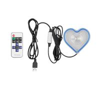 Puerto USB Cable De Alimentación De 3 Metros En La Habitación En Forma De Corazón | Decoración De Interiores Automóviles Neón para La Ventana del Pecho del Tablero Establecimiento De Vivienda Noch