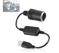 Puerto USB para Encendedor de Cigarrillos de Coche de 12V Cable Adaptador convertidor de Cabeza Femenina Faros Linternas