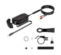 Puerto USB para motocicleta, 12 V-24 V, retráctil, carga rápida | Enchufe de carga USB de dos ruedas para camping, vida cotidiana, aventura, vehículo, viajes, trabajo, interior