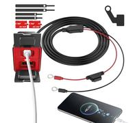 Puerto USB para motocicleta, adaptador de carga rápida, accesorios de motocicleta ajustable antivibraciones para viajes largos y viajes urbanos