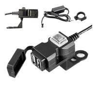 Puerto USB para motocicleta, salida rápida impermeable, cargador de motocicleta, para GPS, tableta, salpicadero, cámara, scooter