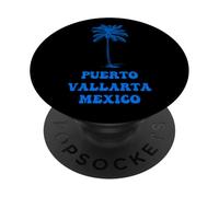 Puerto Vallarta México con gráfico de Palmera PopSockets PopGrip Adhesivo