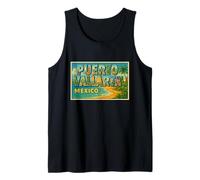Puerto Vallarta México Vintage Travel Souvenir Art Graphic Camiseta sin Mangas