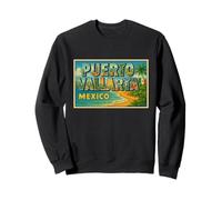 Puerto Vallarta México Vintage Travel Souvenir Art Graphic Sudadera