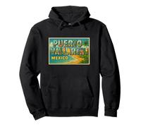 Puerto Vallarta México Vintage Travel Souvenir Art Graphic Sudadera con Capucha