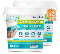 Puerto Verde • Bicarbonato Sodio 2x10 Kg. Bicarbonato Sódico Sin Aluminio. Bicarbonato de Sodio 100% Natural para Limpieza del Hogar. Malos Olores, Prendas Blancas y Cosmética. Producción Española.