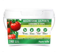Puerto Verde Sulfato de Magnesio Natural 3 Kg. Mineral de Uso Universal. | Formato Granulado para Plantas y Cultivos. Crecimiento de Tomates, Cítricos y Flores. Soluble en Agua para Aplicación Foliar.