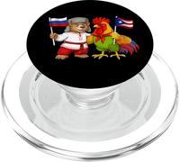 puertorriqueño-Rusas Bandera de Rusia y Puerto Rico PopSockets PopGrip para MagSafe