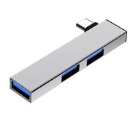 Puertos de hub - Hub de datos USB de aleación de aluminio, conexión eficiente de datos hub USB, alimentado por concentrador USB | Hub con USB 3.0, hub de datos splitter, docking hub para ordenador por