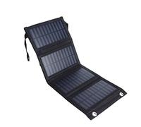 Puertos USB Cargador Solar, 20W 5.5V Panel Solar de Energía Portátil a Prueba de Agua Y Plegable Senderismo Equipo de Campamento Panel Solar USB, Cargador de Panel Solar para Generador Solar(mp04b)