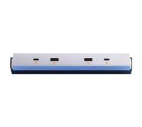 Puertos USB de carga rápida para coche, para consola central modelo 3+, estación de acoplamiento tipo C, adaptador de transferencia de datos, extensión divisor alimentada