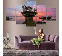 Puesta De Sol Árbol Vista Al Mar Cuadros Sobre Lienzo 5 Piezas Sin Marco 150 X 100 Cm Lienzos Decorativos Cuadros Decoracion Salon Cuadros Modernos Cuadros Decorativos Wall Art Decorativo