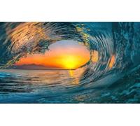 Puesta De Sol Bajo Las Olas - Rompecabezas De 3000 Piezas, Rompecabezas Desafiantes para Adultos, Rompecabezas De Arte, Rompecabezas Divertidos, Creativos