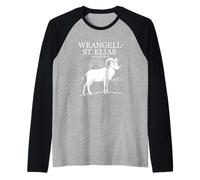 Puesta de Sol de Wrangell-St. Elias Alaska Camiseta Manga Raglan