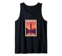 Puesta de sol en Berkeley California Dusk Dawn Travel Art Graphic Camiseta sin Mangas