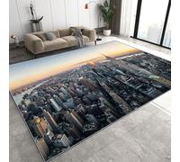 Puesta De Sol Horizonte Paisaje Alfombras Salon Grande Nueva York Arquitectura Alfombras de habitacion Moderna Pelo Corto para Salón Alfombra de juegos Dormitorio Felpudo Entrada Casa 140x200 cm D-453
